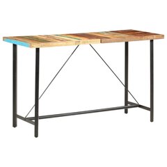 bāra galds, 180x70x107 cm, pārstrādāts masīvkoks cena un informācija | Virtuves galdi, ēdamgaldi | 220.lv