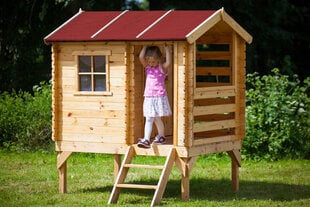 Timbela bērnu koka rotaļu māja M501B cena un informācija | Bērnu rotaļu laukumi, mājiņas | 220.lv