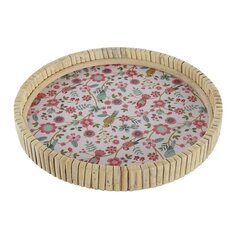 Uzkodu paplāte DKD Home Decor Dabisks Metāls Koks MDF Shabby Chic (26 x 26 x 14,5 cm) cena un informācija | Trauki, šķīvji, pusdienu servīzes | 220.lv