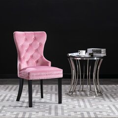 Обеденные стулья, 4 шт., розовые цена и информация | Стулья для кухни и столовой | 220.lv