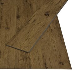 grīdas dēļi, 3,51 m², 4 mm, PVC, dabīgi brūni cena un informācija | Lamināts | 220.lv