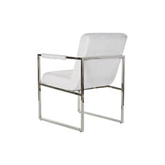 Krēsls DKD Home Decor Poliesters Tērauds Balts (56 x 68 x 92 cm) cena un informācija | Virtuves un ēdamistabas krēsli | 220.lv