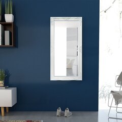 baroka stila sienas spogulis, 120x60 cm, balts cena un informācija | Spoguļi | 220.lv