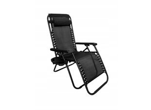 Atos GRAVITY guļamkrēsls, melns metāls cena un informācija | Sauļošanās krēsli | 220.lv