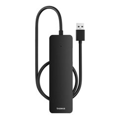 Hub Baseus UltraJoy Series Lite 4-Port 15cm (USB to USB3.0*4) (black) цена и информация | Адаптеры и USB разветвители | 220.lv