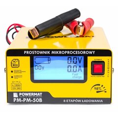 Mikroprocesoru akumulatoru lādētājs Powermat 12/24V PM-PM-50B цена и информация | Зарядные устройства для аккумуляторов | 220.lv