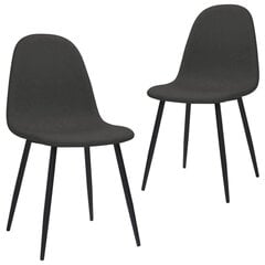 virtuves krēsli, 2 gab., 45x54,5x87 cm, melna mākslīgā āda cena un informācija | Virtuves un ēdamistabas krēsli | 220.lv