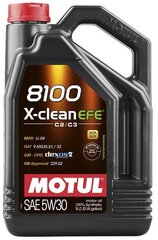 Eļļa Motul 8100 X-Clean Efe C2/C3 Synthetic, 5W30, 5L cena un informācija | Motoreļļas | 220.lv