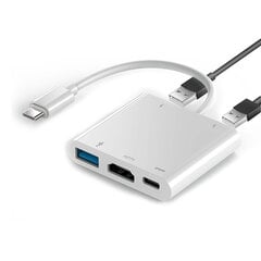 Hub 5in1 adapteris Type-C / USB3.0 / HDMI 4k / PD / USB2.0 cena un informācija | Adapteri un USB centrmezgli | 220.lv