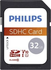 Philips SDHC, 32GB Class 10, UHS-I U1 cena un informācija | Atmiņas kartes fotokamerām | 220.lv