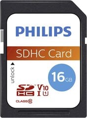 Philips SDHC, 16GB Class 10 UHS-I U1 цена и информация | Карты памяти для фотоаппаратов | 220.lv