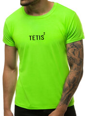 Vīriešu neona zaļš T-krekls Dad Square (melns) PK1684-55713-5XL цена и информация | Мужская спортивная одежда | 220.lv