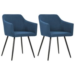 virtuves krēsli, 2 gab., zils audums cena un informācija | Virtuves un ēdamistabas krēsli | 220.lv