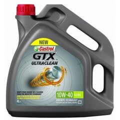 Castrol GTX Ultraclean 10W-40 A3/B4 моторное масло, 4Л цена и информация | Моторное масло | 220.lv