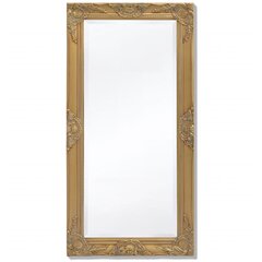 sienas spogulis, 100x50 cm, baroka stils, zelta krāsā cena un informācija | Spoguļi | 220.lv