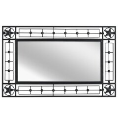 sienas spogulis, taisnstūra forma, 50x80 cm, melns cena un informācija | Spoguļi | 220.lv