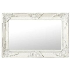 Baroka sienas spogulis, 60 x 40 cm, balts cena un informācija | Spoguļi | 220.lv