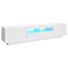 TV skapītis ar LED lampiņām, 180x35x40 cm, balts cena un informācija | TV galdiņi | 220.lv