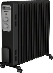 Eļļas radiators Sencor Soh 3313BK cena un informācija | Sildītāji | 220.lv