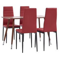 Столовый комплект, 5 частей, красный цена и информация | Комплекты мебели для столовой | 220.lv