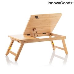 Бамбуковый вспомогательный складной стол LAPWOOD INNOVAGOODS цена и информация | Журнальные столики | 220.lv