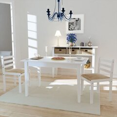 virtuves krēsli, 2 gab., balti cena un informācija | Virtuves un ēdamistabas krēsli | 220.lv