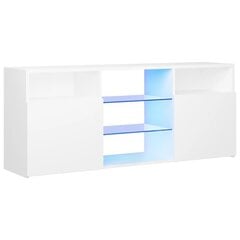 TV galdiņš ar LED lampiņām, balts, 120x30x50 cm cena un informācija | TV galdiņi | 220.lv