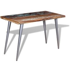 Обеденный стол, массив переработанного дерева, 120x60x76 см цена и информация | Кухонные и обеденные столы | 220.lv