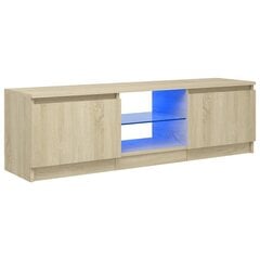 TV skapītis ar LED gaismiņām, 120x30x35,5 cm, ozolkoka krāsa цена и информация | Тумбы под телевизор | 220.lv