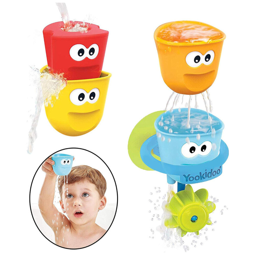 YOOKIDOO Vannas rotaļlieta, kausiņi ūdens pārlejai цена и информация | Mazuļa mazgāšana | 220.lv