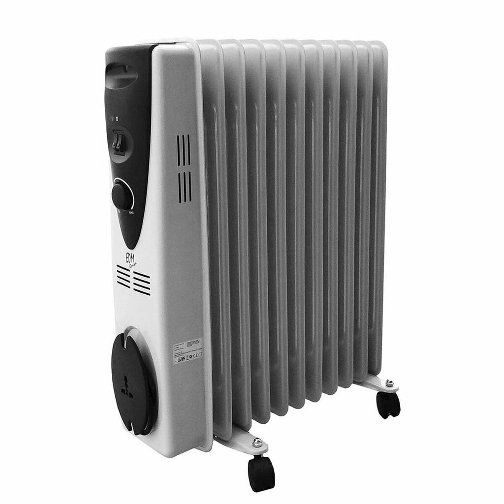 Eļļas radiators (11 kameras) EDM 07123 Balts 2500 W цена и информация | Sildītāji | 220.lv