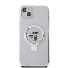 Karl Lagerfeld Ringstand Karl and Choupette MagSafe Case for iPhone 15 Plus White цена и информация | Чехлы для телефонов | 220.lv