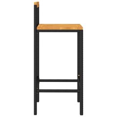 Bāra krēsli , 40x44x100 cm, 4 gab., melns cena un informācija | Virtuves un ēdamistabas krēsli | 220.lv