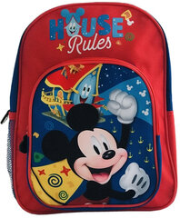 Disney Mugursoma House Rules Red 21412201 4 cena un informācija | Skolas somas | 220.lv