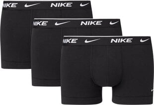 Мужские боксеры Nike EVERYDAY COTTON STRETCH TRUNK 3 шт, черные цена и информация | Мужские трусы | 220.lv