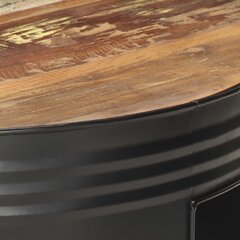 kafijas galdiņš, 68x68x36 cm, melns, pārstrādāts masīvkoks cena un informācija | Žurnālgaldiņi | 220.lv