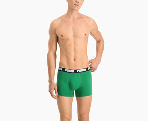 Puma Trikotāžas Apakšveļa Basic Boxer Green Black 906823 34/L cena un informācija | Vīriešu apakšbikses | 220.lv