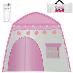 Bērnu telts/būda ar LED lampām 17489 cena un informācija | Bērnu rotaļu laukumi, mājiņas | 220.lv