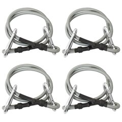 310252 Ropes with Carabiner 4 pcs Rubber cena un informācija | Saulessargi, markīzes un statīvi | 220.lv