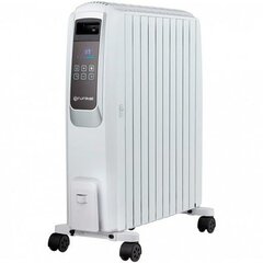 Olieradiator (10 kamers) Grunkel RAC-10 Piros Digitāls Balts 2500 W cena un informācija | Sildītāji | 220.lv