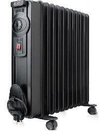 Eļļas radiators Black &amp; Decker BXRA1500E, melns цена и информация | Sildītāji | 220.lv