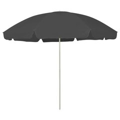 Pludmales lietussargs, 300 cm, pelēks cena un informācija | Saulessargi, markīzes un statīvi | 220.lv