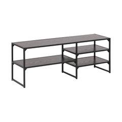 TV galds SEAFORD 120x33xH46cm, 3 plaukti, melns cena un informācija | TV galdiņi | 220.lv