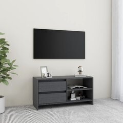 TV skapītis, pelēks, 80x31x39 cm, priedes masīvkoks cena un informācija | TV galdiņi | 220.lv