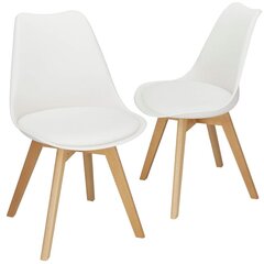 Krēsls Springos DC0016, balts cena un informācija | Virtuves un ēdamistabas krēsli | 220.lv
