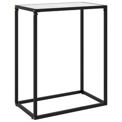 konsoles galdiņš, balts, 60x35x75 cm, rūdīts stikls cena un informācija | Žurnālgaldiņi | 220.lv