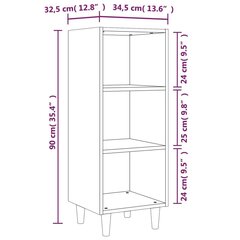 Plaukts (34,5x32,5x90 cm), brūns cena un informācija | Skapīši viesistabai | 220.lv