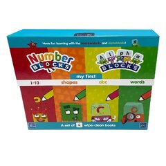 Numberblocks and Alphablocks: My First Numbers and Letters Set (4 wipe-clean books with pens included) cena un informācija | Grāmatas mazuļiem | 220.lv