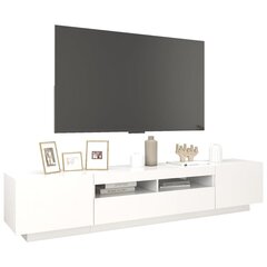 TV skapītis ar LED lampiņām, 200x35x40 cm, balts cena un informācija | TV galdiņi | 220.lv