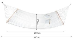 Šūpuļtīkls 200x150cm 2 spilveni 10202 cena un informācija | Šūpuļtīkli | 220.lv